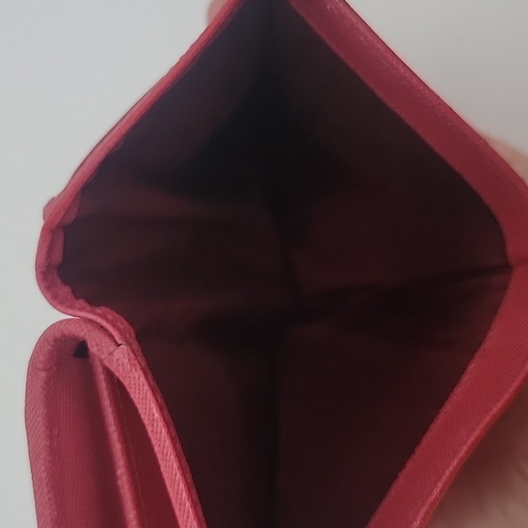 PRADA Saffiano Leather Red Wallet - Picture 5 of 6